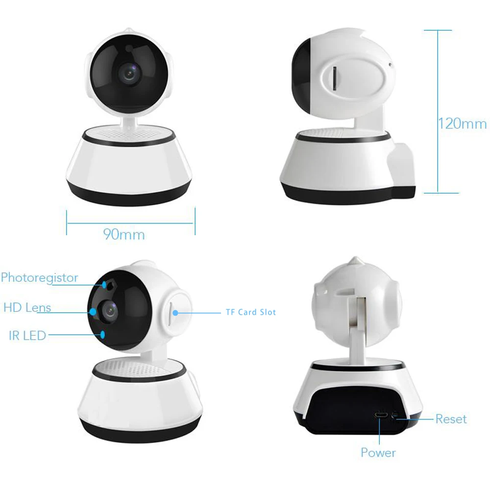 HD 720P WiFi мини-монитор для детей, беспроводная ip-камера P2P для внутреннего наблюдения, CCTV камера, домашний видео монитор, ночное видение