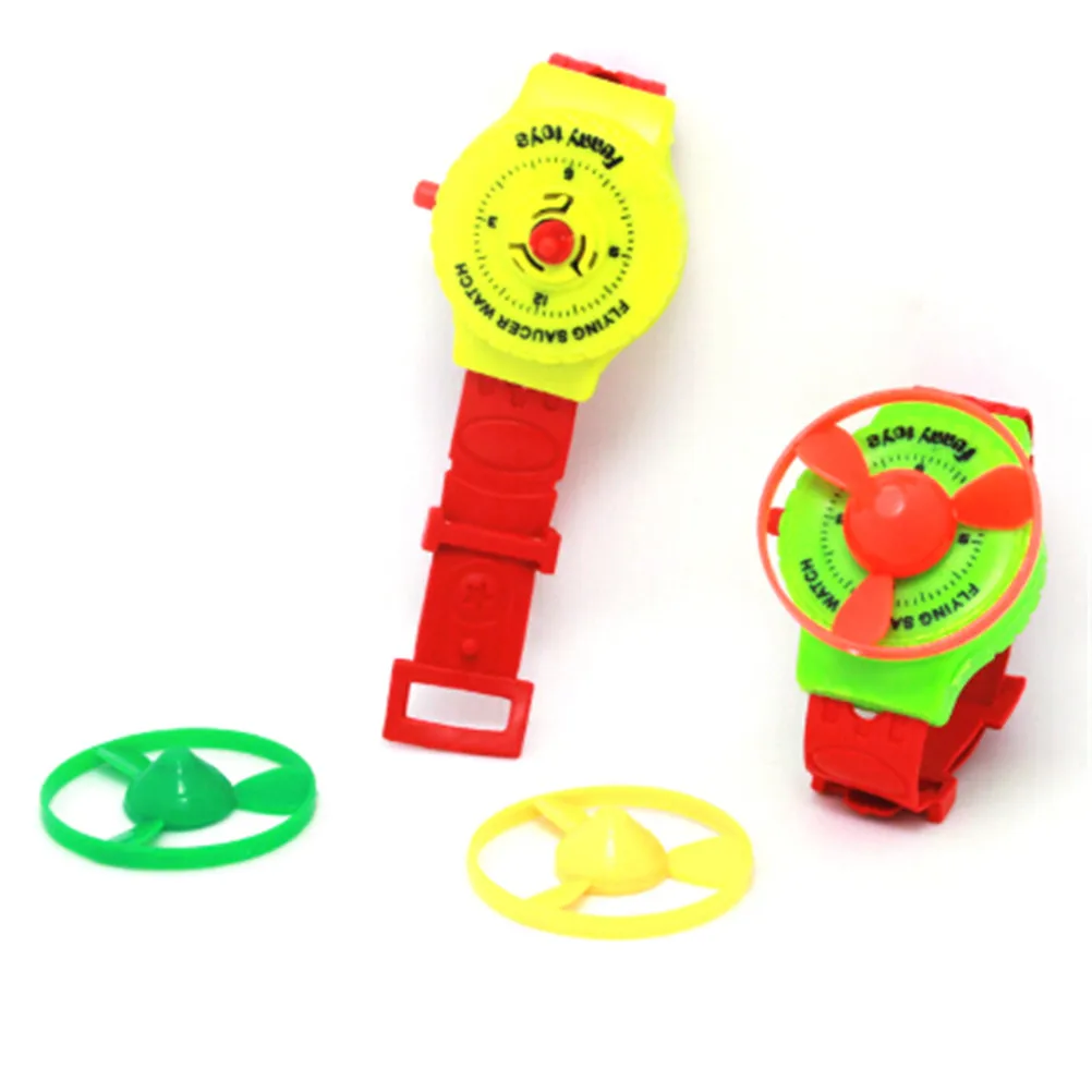 Летающая Тарелка Часы пусковая установка с 2 летающими дисками мини креативный