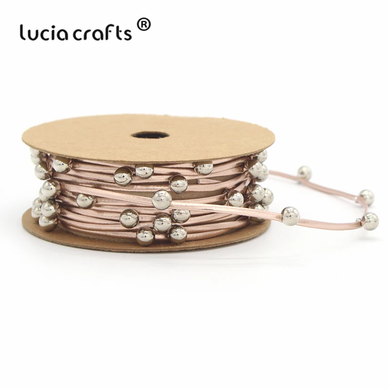 Lucia crafts 2y/lot 2 мм золото/серебро Graland кожаный шнур фурнитура веревка с бусины Сделай Сам ручной работы материалы для одежды I1103