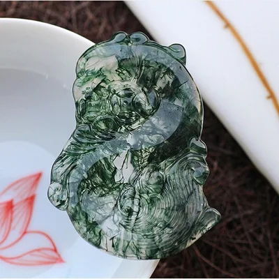 Нежное и прозрачное Зеленое Шелковое оригинальное ожерелье с подвеской в стиле