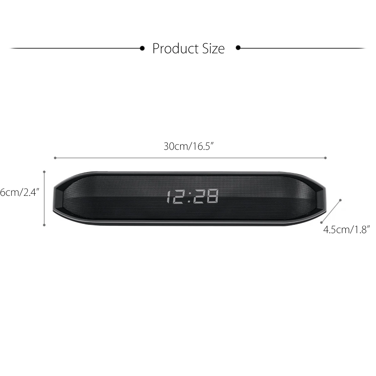 10 Вт Портативный беспроводной bluetooth динамик 3D стерео Саундбар светодиодный TF FM AUX будильник громкий динамик сабвуфер для телефона компьютера