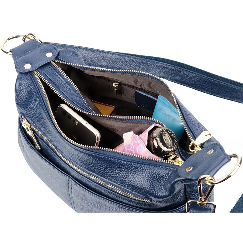 Сумка ведро из 100% натуральной кожи Женская Повседневная сумка мессенджер с