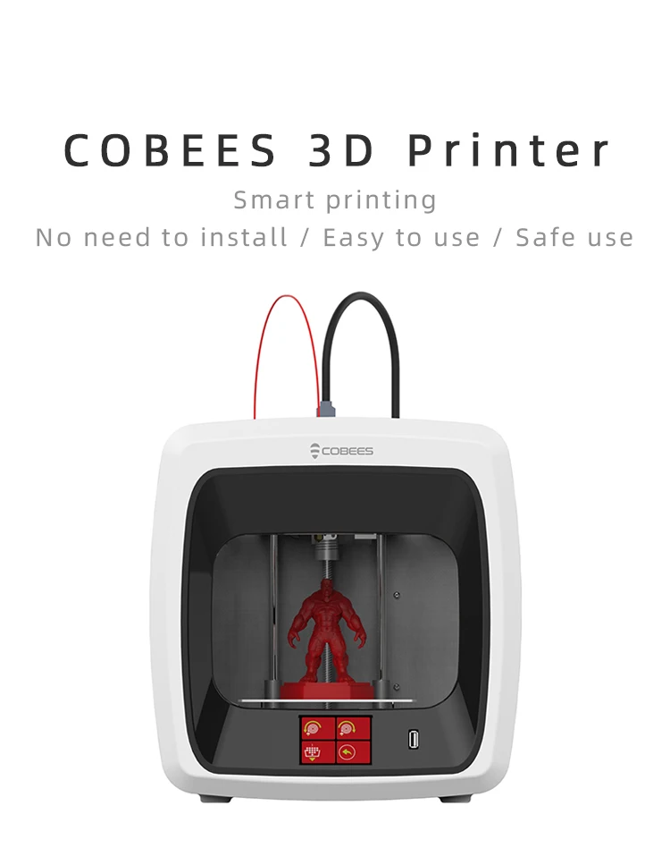 Белый Ideaformer 3D принтер cobees Настольный H-bot структура Высокая точность простое использование мини FDM 3D принтер для детского подарка образование и famliy - Цвет: Белый