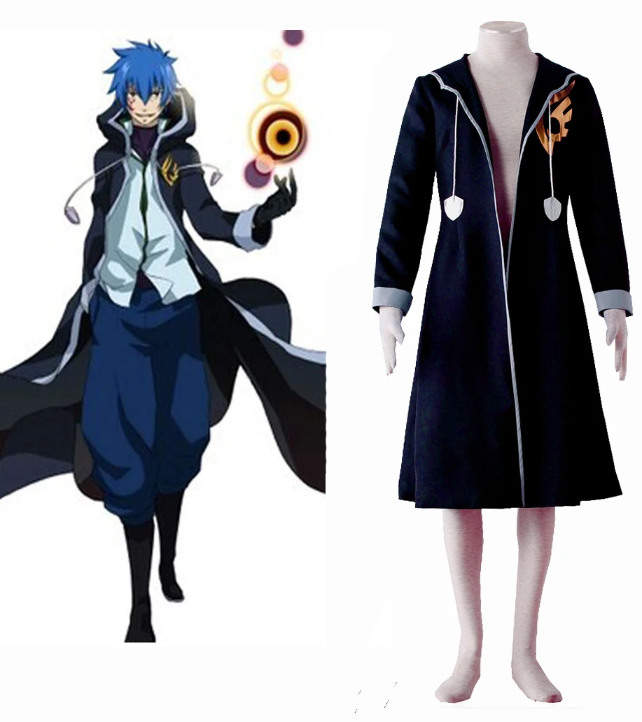 С рисунком аниме Fairy Tail Косплэй Jellal Фернандес Cos мужские и женские пальто Косплэй костюм только пальто