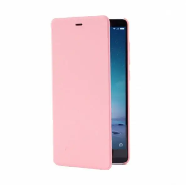 Розовый Xiaomi mi 4C чехол mi 4C Smart флип из искусственной кожи чехол с функцией пробуждения для mi 4C черный " Официальный Xiao mi Phone - Цвет: Розовый