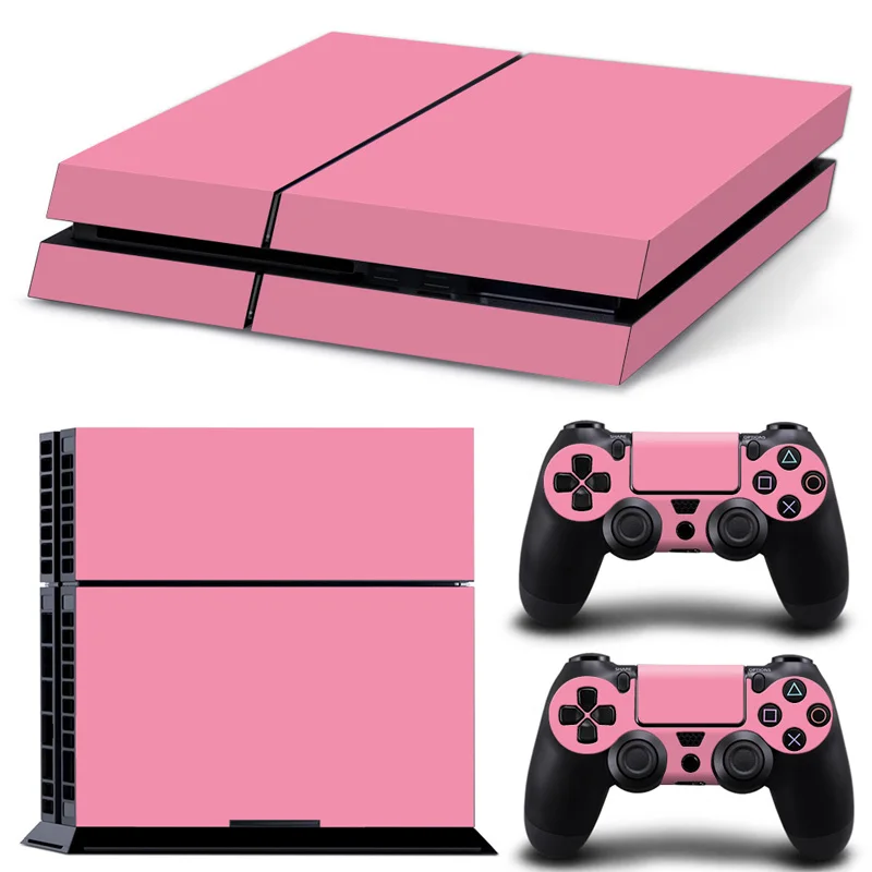 Полный розовый защитный чехол наклейка s для sony Playstation 4 консоль+ 2 контроллера кожи наклейка PS4 аксессуары