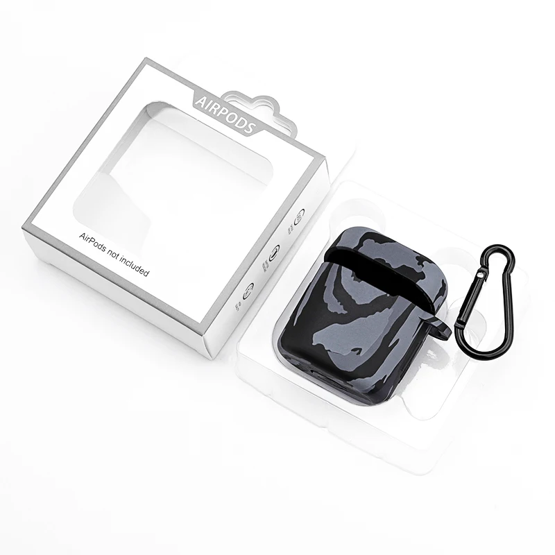 Camouflage gray Мягкие силиконовые чехлы для наушников для Honor FlyPods/FlyPods Pro/huawei FreeBuds 2 Pro зарядная коробка противоскользящая защитная - Цвет: Camouflage gray