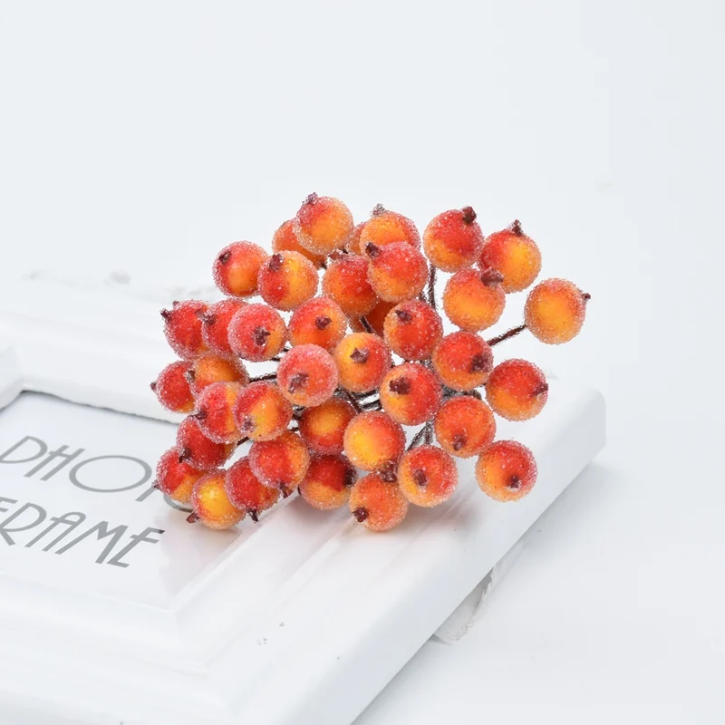 Deep orange 20 шт/40 голова поддельные искусственные цветы «сделай сам» дома Рождество год Свадебные украшения подарки помпоны флористика гортензия - Цвет: Deep orange