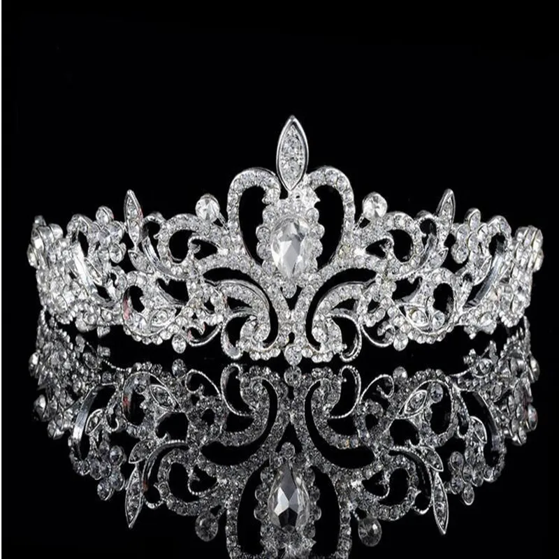 Новый модный серебряный горный хрусталь свадебные тиары и короны кристалл