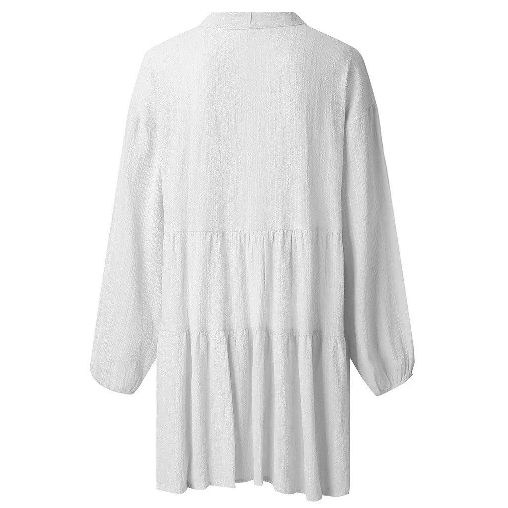 Размера плюс женское Повседневное платье Лето 2019 оборками и v образным вырезом