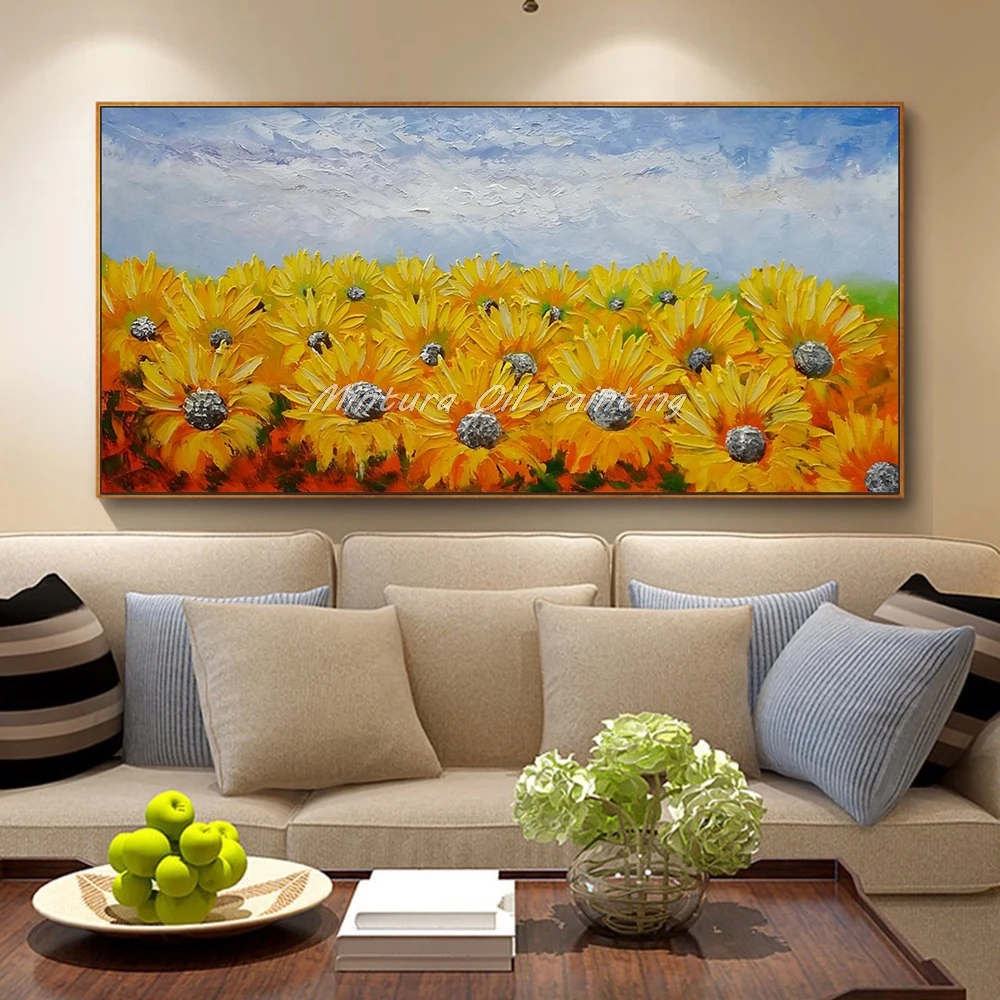 Mintura Масляные картины на холсте ручной работы акриловый Холст Гостиная поле