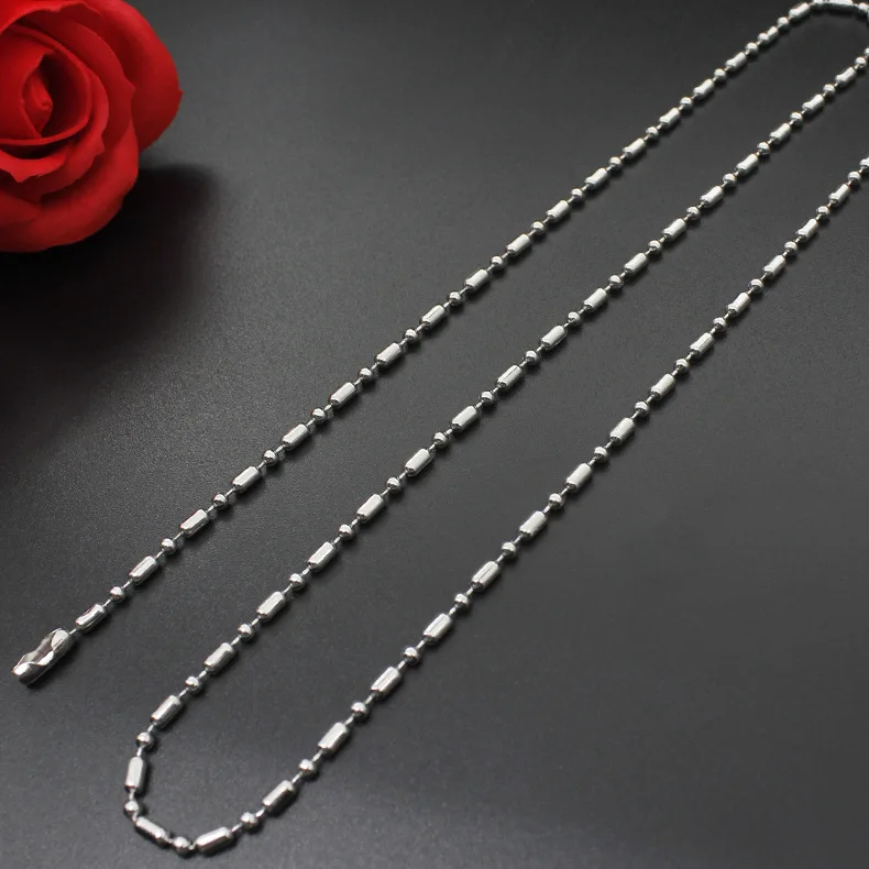 Модное простое ожерелье из титановой стали Бамбуковая цепочка нержавеющей в