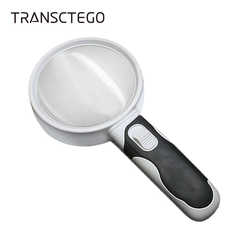 

10 Times Magnifier Magnifying Lens Handheld With LED Light Repair Reading Newspaper Lupa Magnifying Glass Portable Magnifier