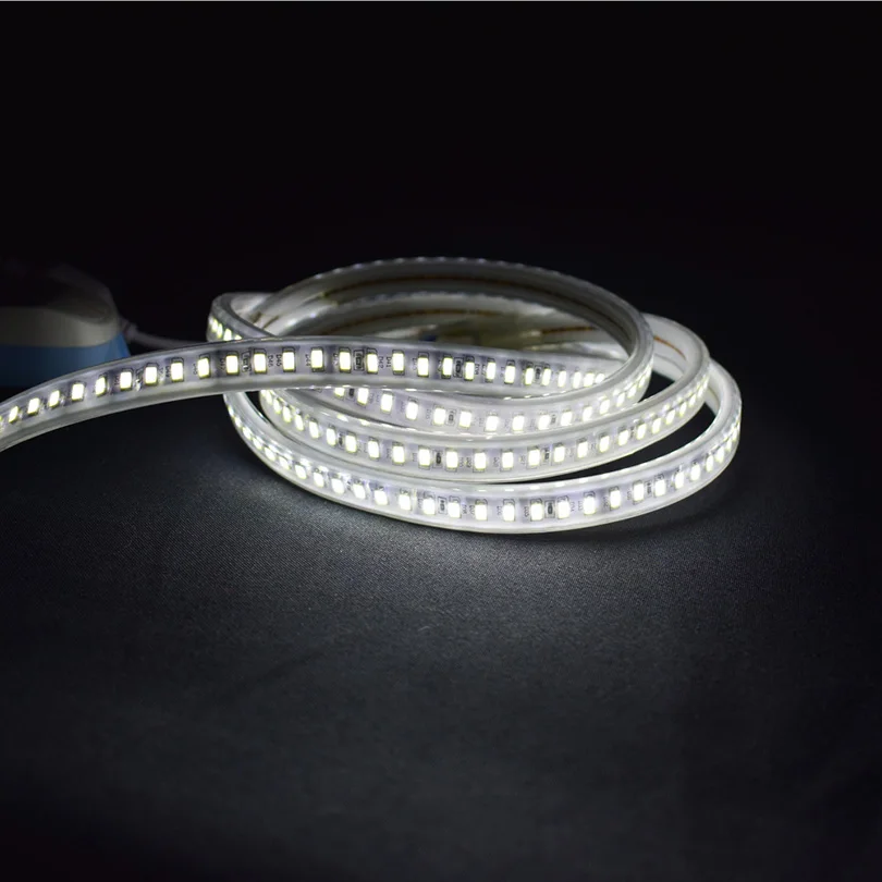 SMD 5630 AC 220V Светодиодная лента гибкий светильник 120 светодиодный s/m IP67 Водонепроницаемый светодиодный светильник с вилкой питания 1 м/2 м/3 м/5 м/6 м/8 м/9 м/10 м/15 м