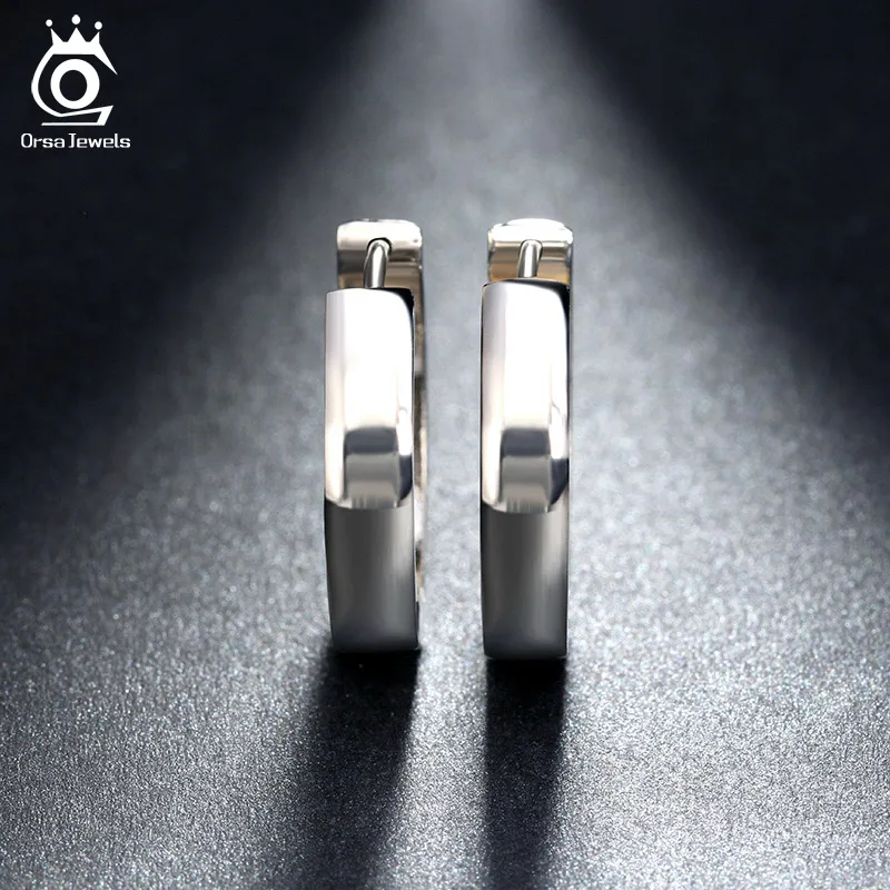 ORSA JEWELS брендовые уникальные модные серьги-кольца в стиле панк-рок серебряного цвета/золотистого цвета для женщин ювелирные изделия GTE16 - Окраска металла: Платиновое покрытие