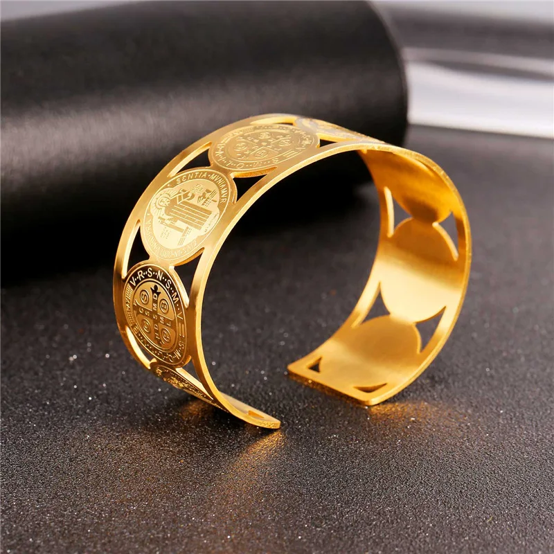 Браслет манжета Starlord из нержавеющей стали/золотого цвета GH2401|cuff bracelets|bangle stainless