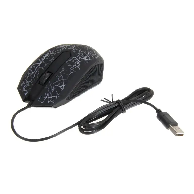 USB мышь 3 Кнопки оптическая игровая мышь 7 цветов светодиодный для ПК ноутбука