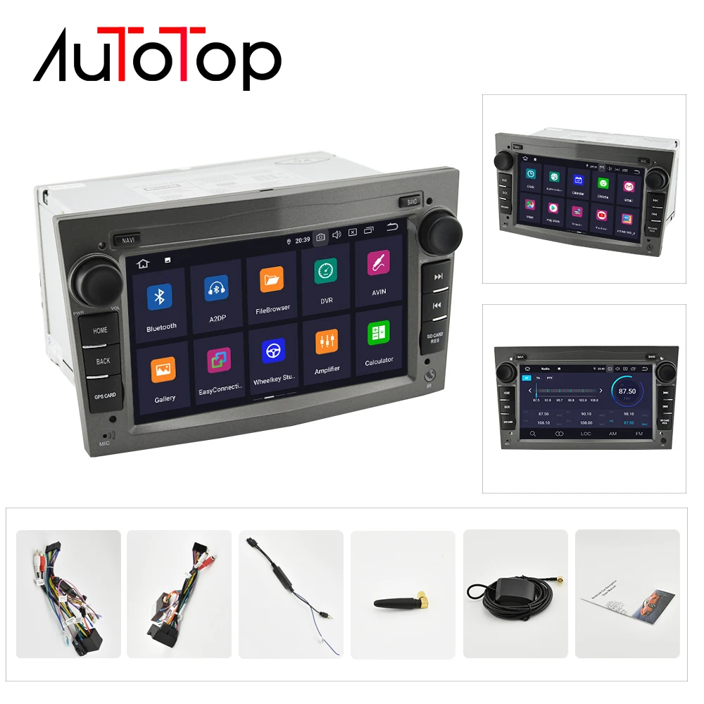 AUTOTOP 2 Din Android 9,0 автомобильный DVD gps для Opel Vauxhall Astra Meriva Vectra Antara Zafira Corsa Agila " gps радио плеер без DVD