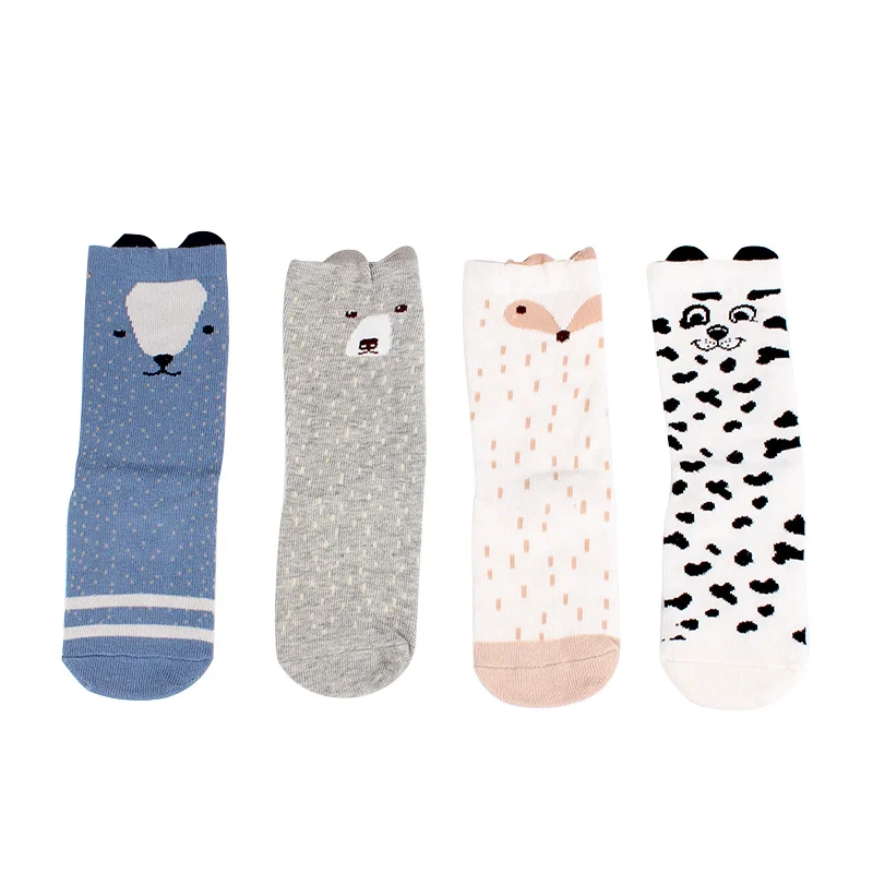 4 пары детских носков с героями мультфильма Альпака хлопковые носки животными