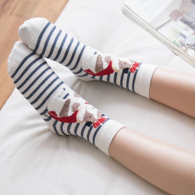 5 пар женские носки новые милые повседневные хлопковые с рисунком животных на