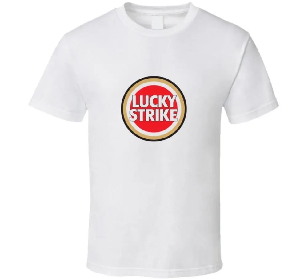 Jzecco Lucky Strike сигарет футболка в стиле ретро Мужская Высокое качество Топы