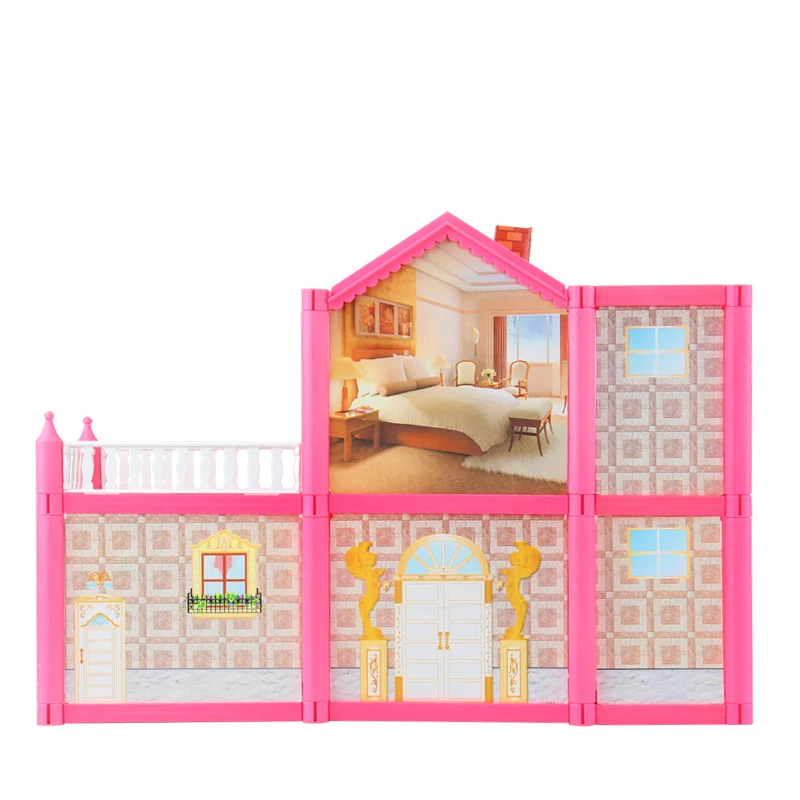 Бесплатная доставка DIY сборная вилла для кукол дом игрушки детей игровой домик