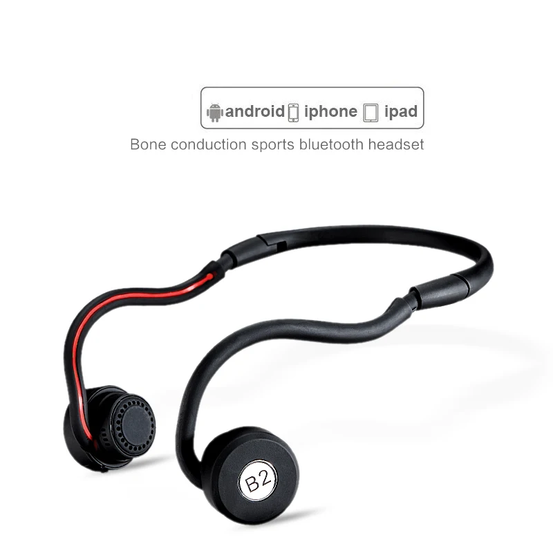B2 костной проводимости Bluetooth наушники/беспроводные наушники для спорта на
