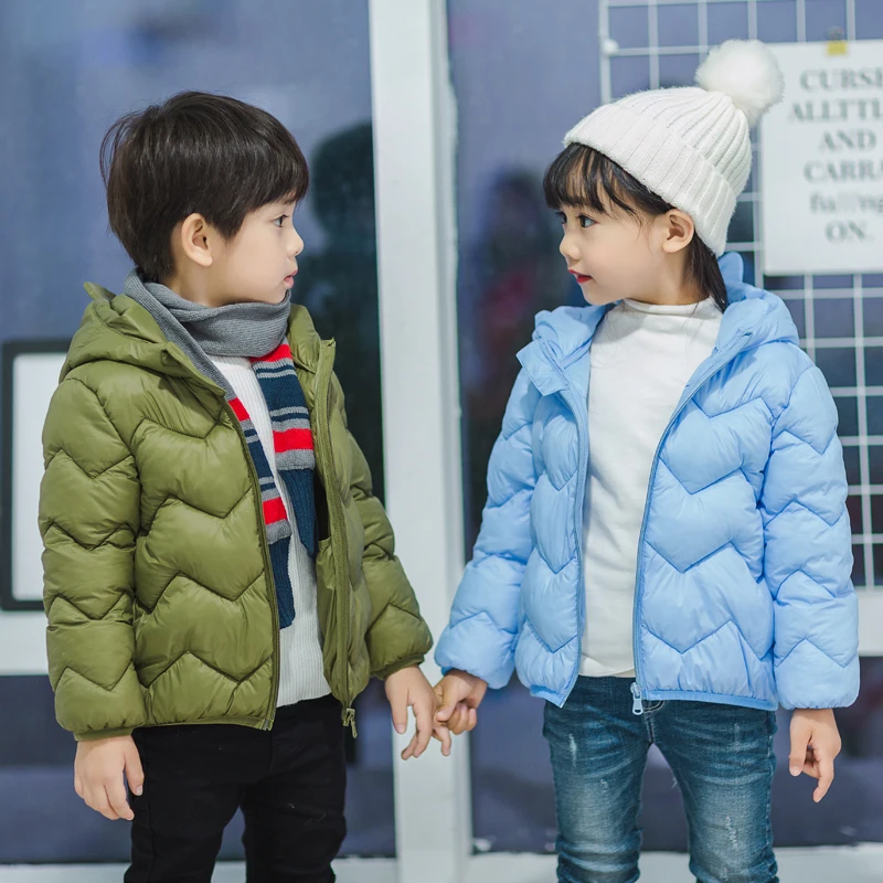 2018 новая зимняя детская легкая Куртки детей пуховое пальто детские куртки для