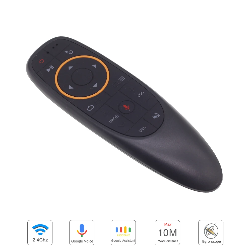 저렴한 무료 Dhl G10 음성 원격 제어 2.4g 무선 구글 마이크 에어 마우스 6 축 자이로 스코프 Ir 학습 안드로이드 Tv 박스 X96