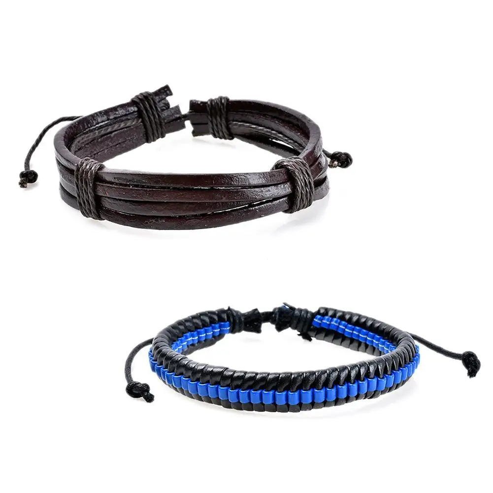 3 шт./компл. многослойный Плетеный плетеный браслет ручной работы браслеты