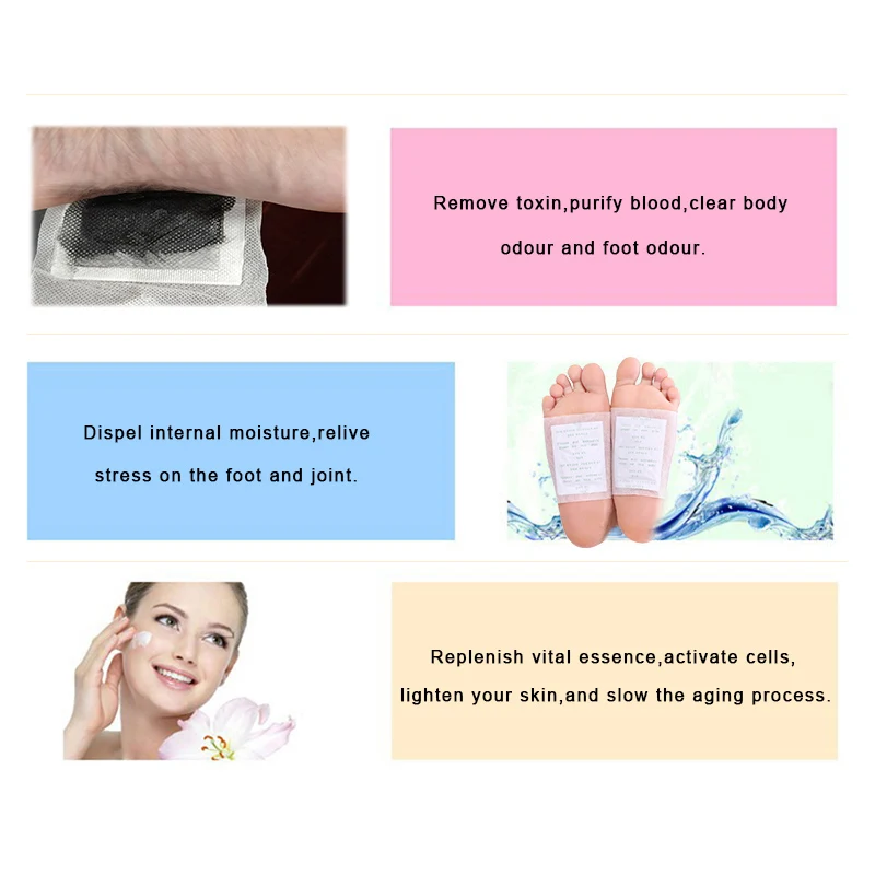 OPHAX 100 шт детоксикационные Пластыри для ног, пластыри с клеем для похудения, без розничной упаковки(100 шт = 50 шт пластырей+ 50 шт клеев
