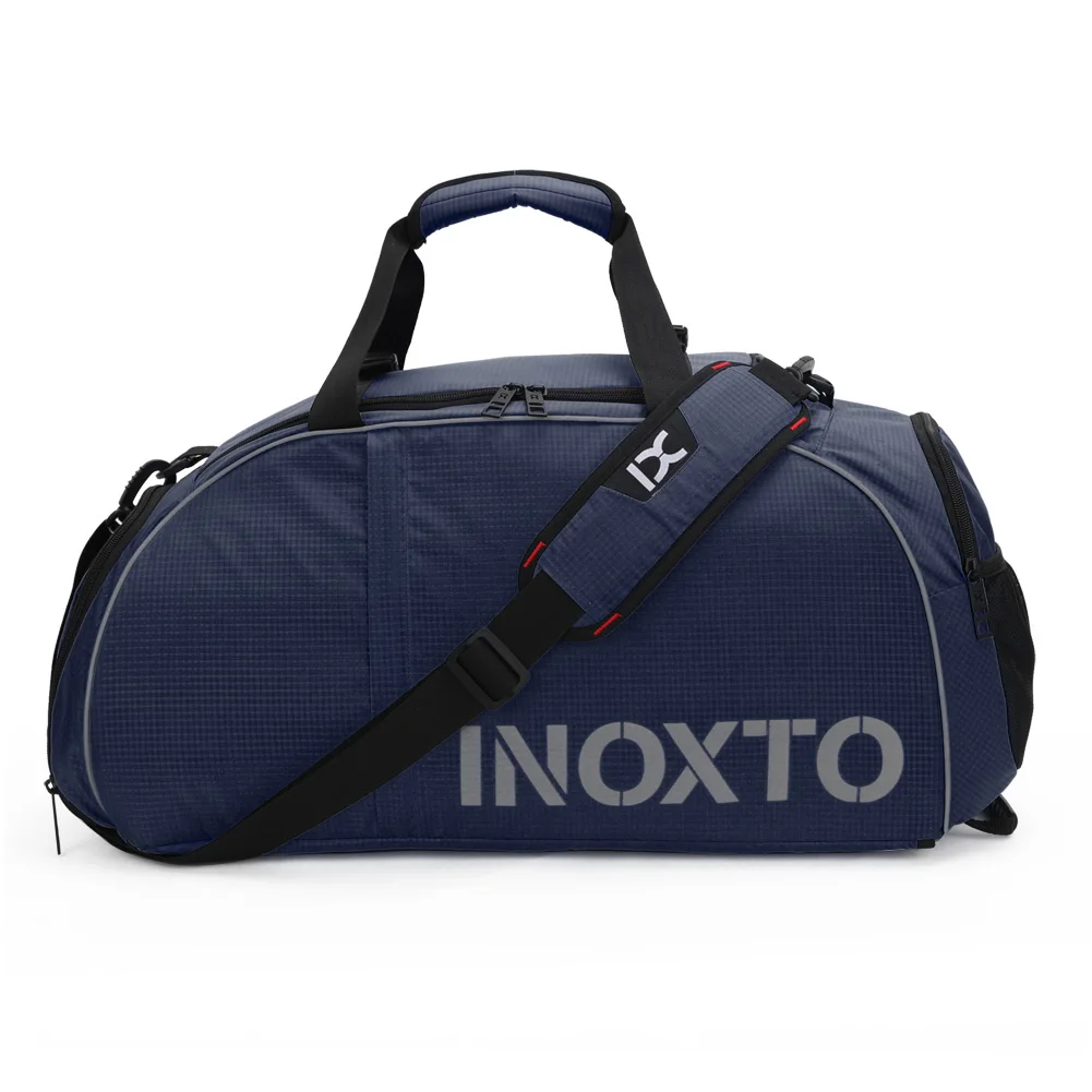 dark blue Водостойкая сумка для спортзала, Спортивная, для фитнеса, двойная сумка через плечо для обуви, мужская, женская, для путешествий, для тренировок, рюкзак, для улицы, Gymtas Sack - Цвет: dark blue