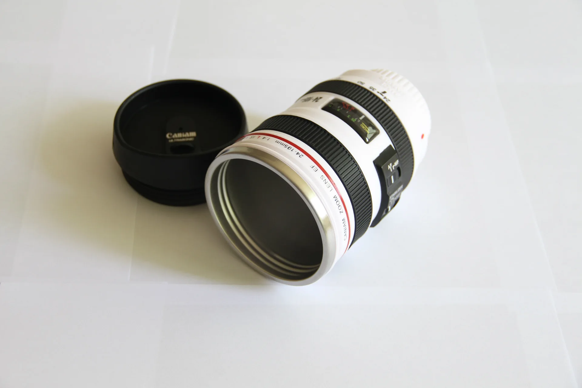 400 мл Новый Дизайн из нержавеющей стали Камера EF24-105mm объектив чашку 1:1 масштаб Caniam