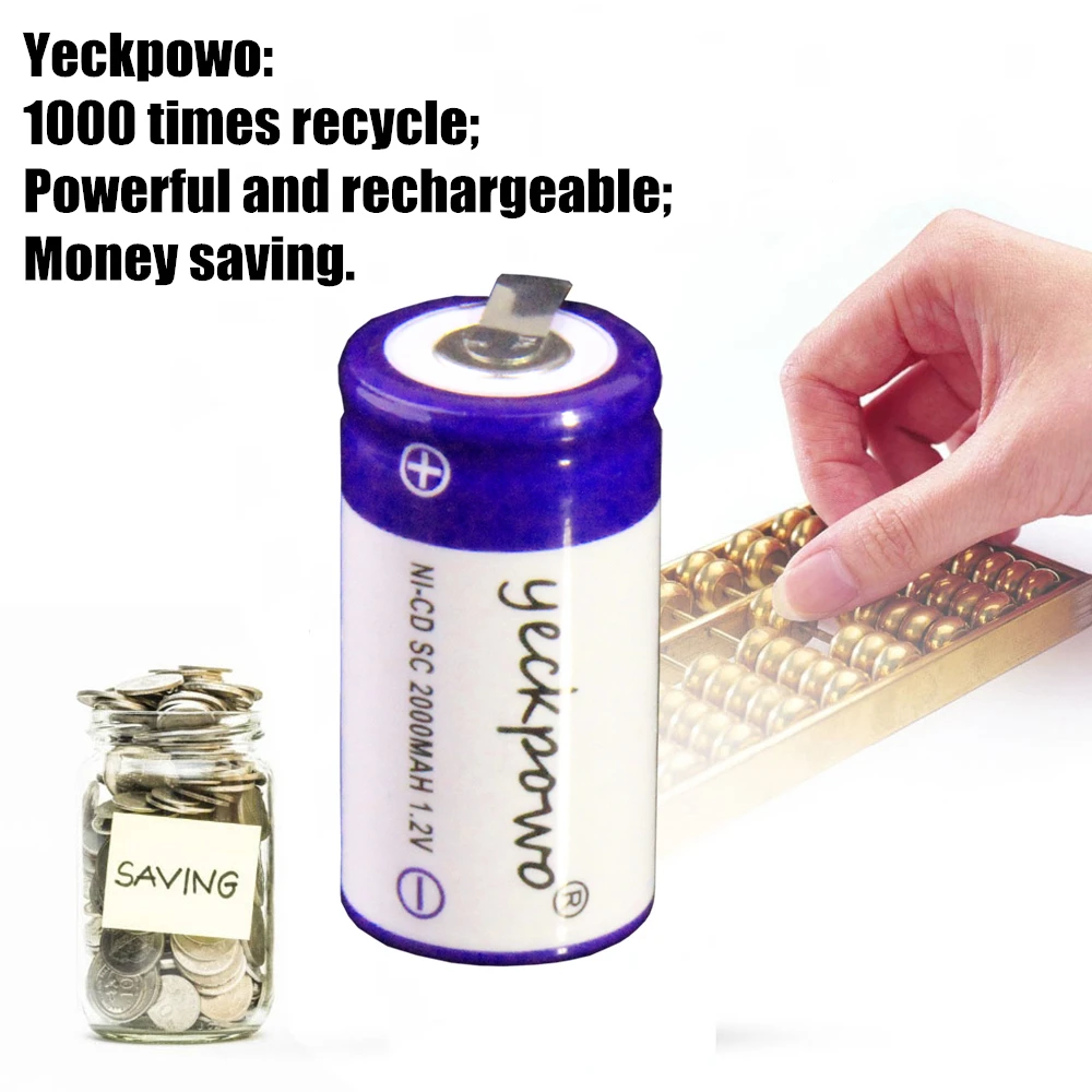 Аккумуляторная батарея yeckpowo 16 шт. 2000 мА/ч 1 2 В никель кадмиевая отвертка