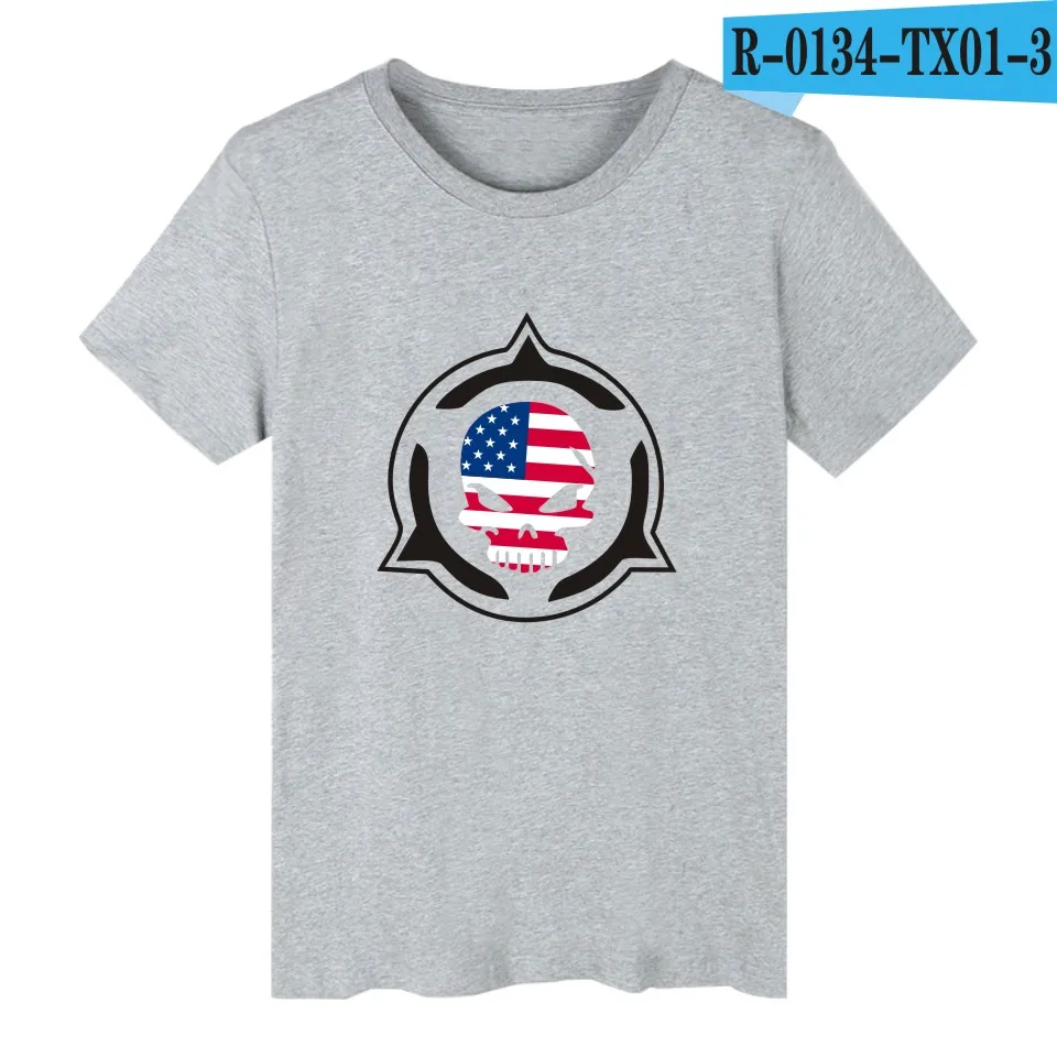 LUCKYFRIDAY Warface Фитнес футболка для мужчин camisa masculina короткий рукав черная футболка Warface логотип мужские футболки XXS-4XL - Цвет: gray