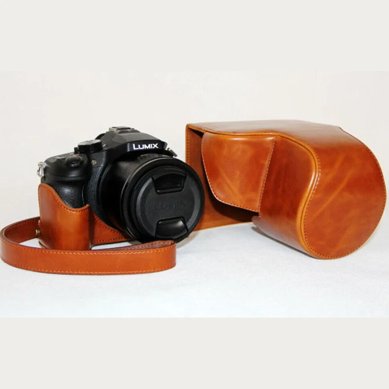 Чехол из искусственной кожи для камеры Panasonic Lumix FZ1000 чехол для камеры с плечевым ремнем