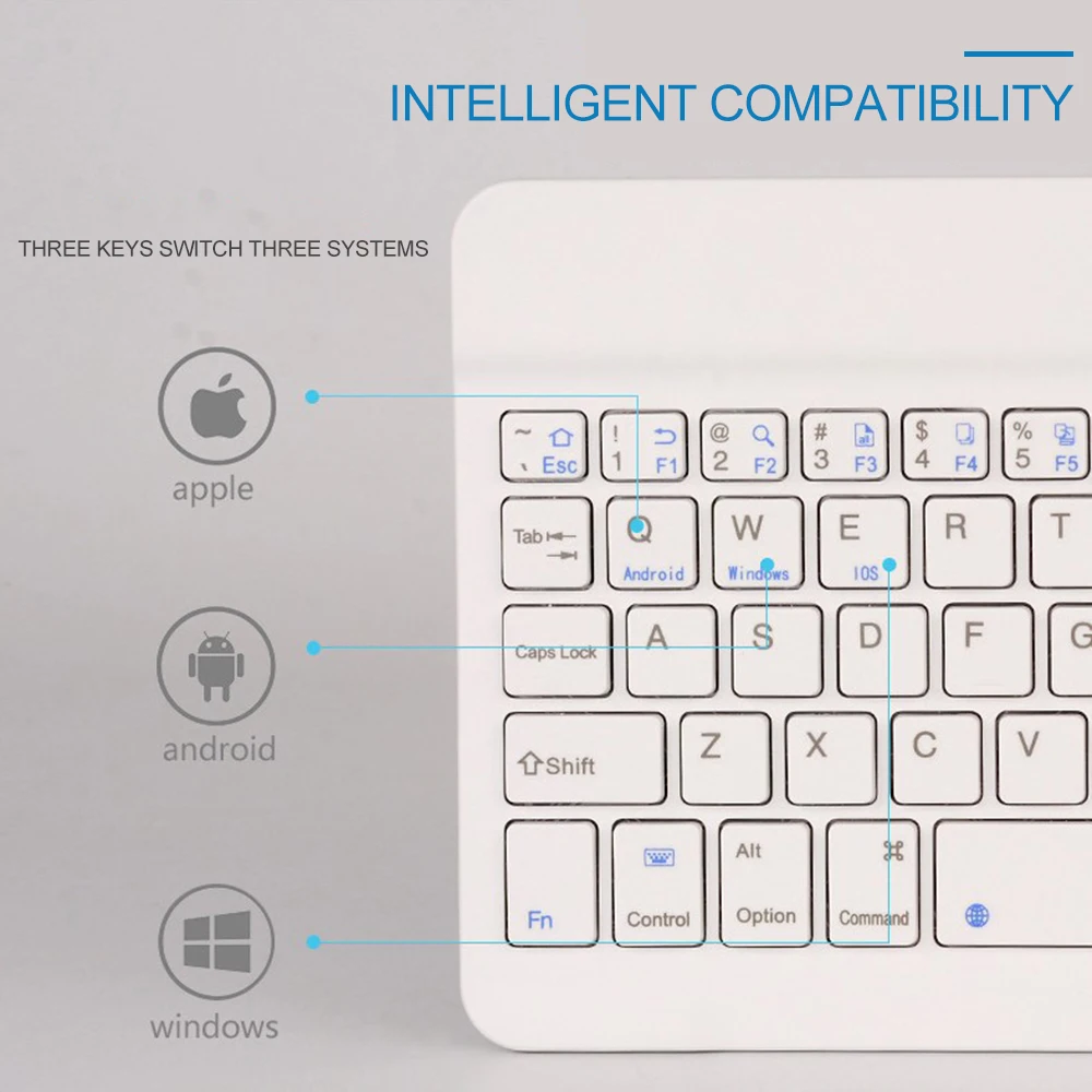 Универсальная Портативная Беспроводная мини-клавиатура 10 дюймов Bluetooth 3 0 с