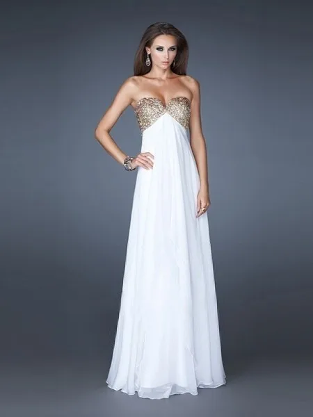 Unique 2015 Lovely A-line Sweetheart Chiffon Sweet Beading Neckline Formal Evening dress | Свадьбы и торжества