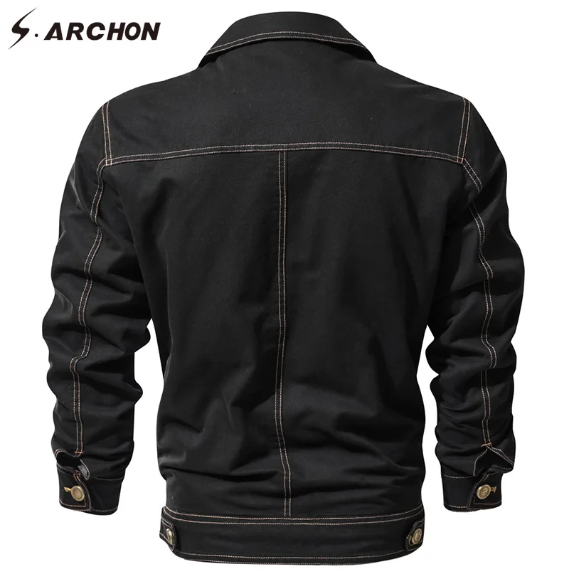 

S.ARCHON Winter Tactical Jackets Men Cotton Military Air Force Jacket Autumn Army Windproof Flight Jacket Coats Outerwear