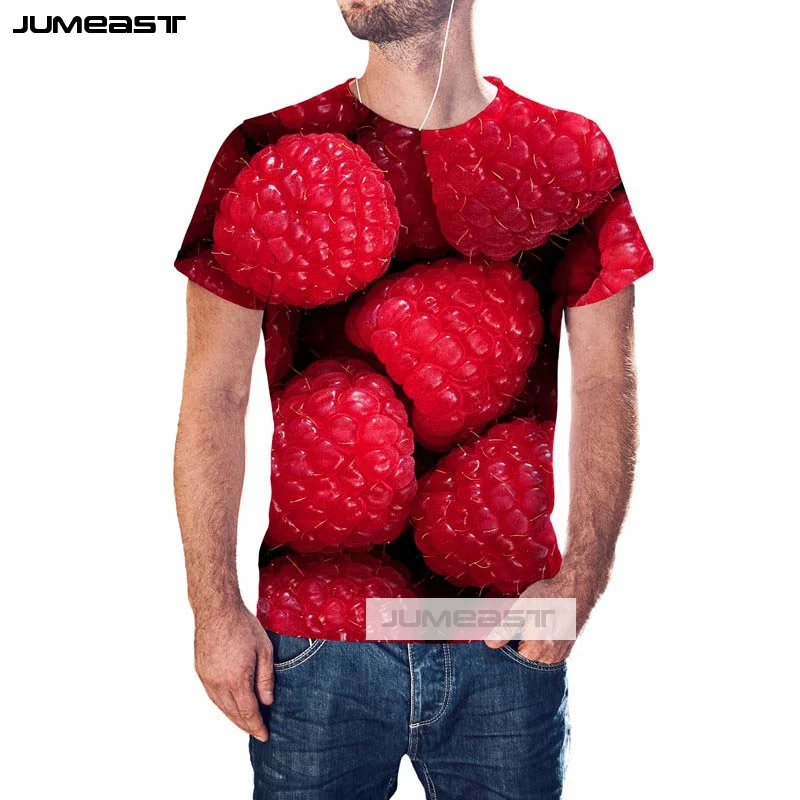 Мужская и женская футболка Jumeast летняя разноцветная с короткими рукавами круглым