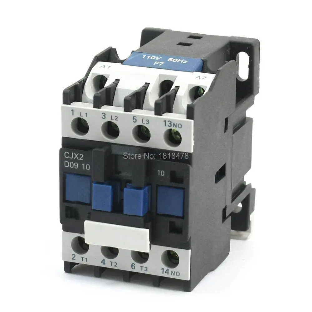 

Пусковое реле двигателя с мотором, трехфазное, Ui 660V Ith 20A, CJX2-D0910 AC110V