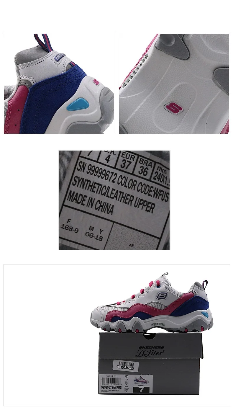 Skechers/Женская обувь; D'lites; повседневная обувь на платформе; женская модная обувь; коллекция года; женская обувь для отдыха на шнуровке; 99999672-BKW