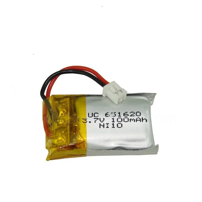 

3.7v 100mah/120mah 20c For Cheerson CX10 CX-10 CX-10A RC Helicopter/RC quadcopter 3.7 V 100 mah Li-po battery 651620 1.25mm Plug