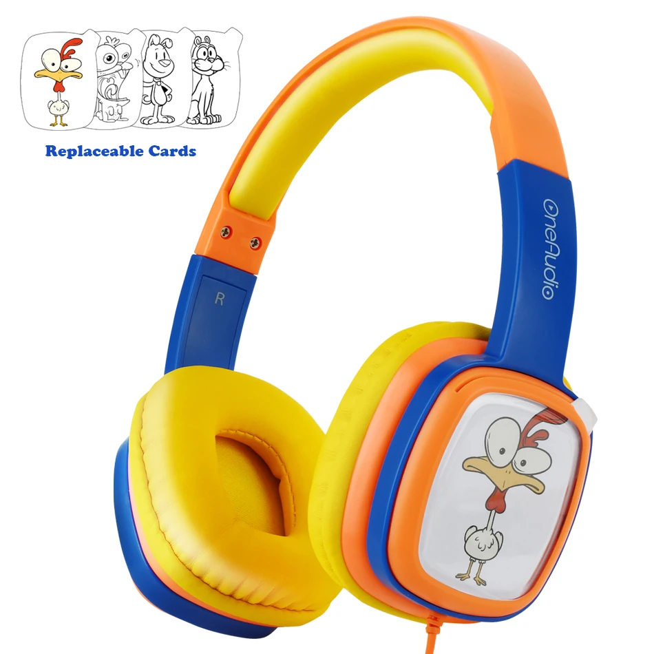 OneAudio DIY Рисование карты детские наушники милый мультфильм портативный Проводная