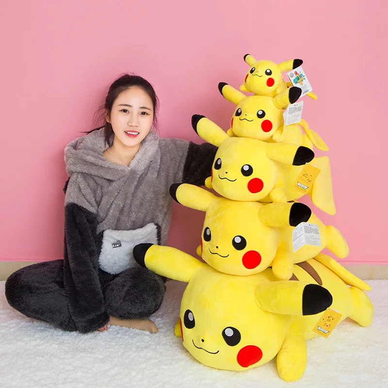 Плюшевые игрушки Pikachu 1 шт. 20 70 см милые мягкие в виде животных популярные для