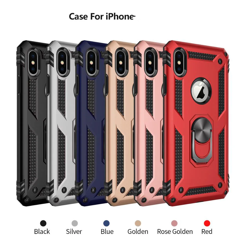 

Magnetic Car Holder Case for iPhone Xs Max 10 6s 7 8 Plus 7Plus Shockproof Kickstand Ring Stand Cover Coque Capa for iPhone XR