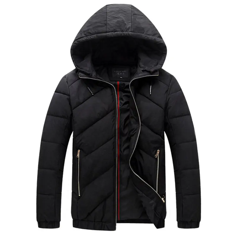 4XL-9XL, хорошие зимние куртки, большие размеры, парки, мужские, черные, с капюшоном, толстые, теплые, с хлопковой подкладкой, зимние куртки, Jaqueta Masculina Inverno W12 - Цвет: Черный