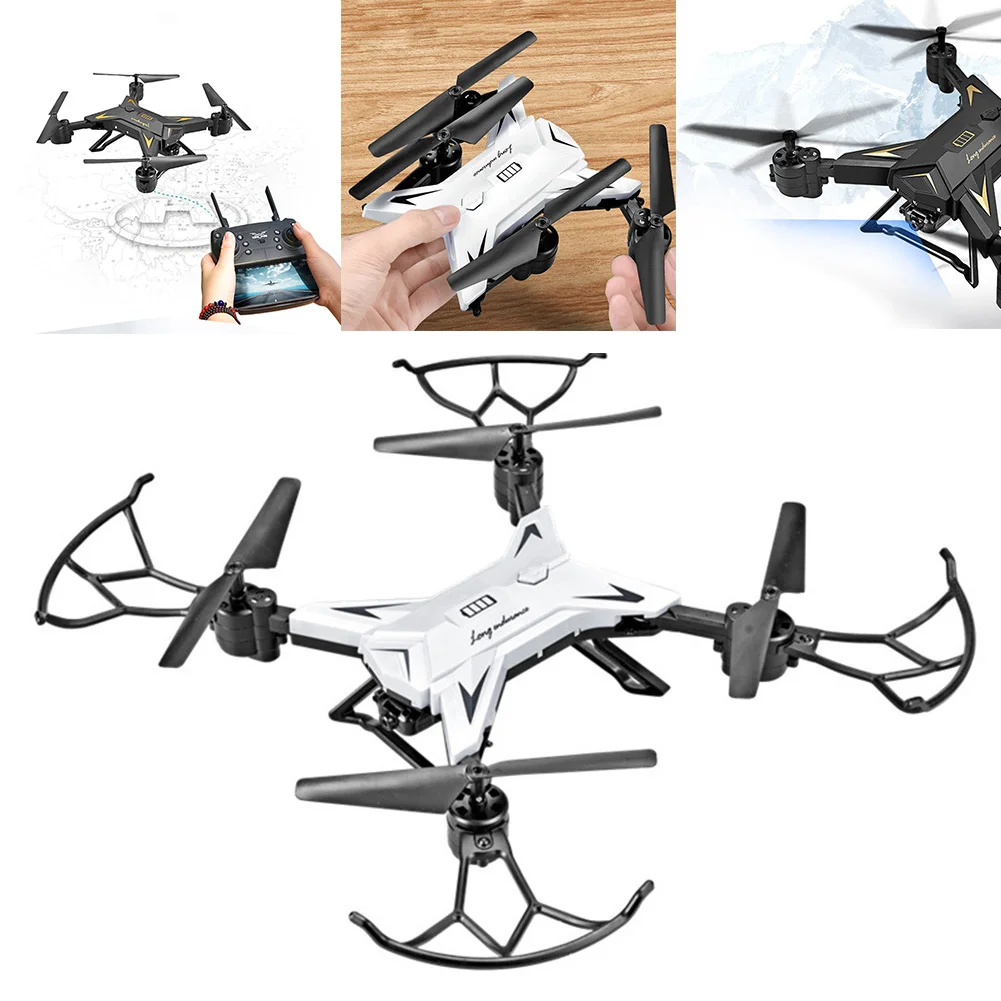RC вертолет Дрон с камерой HD 1080P Led WIFI FPV селфи складной четырехосный Квадрокоптер 20