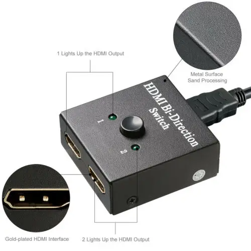 2 в 1 В Out UHD 4K Bi Direction HDMI 0 Switch Switcher Splitter Hub HDCP 3D |