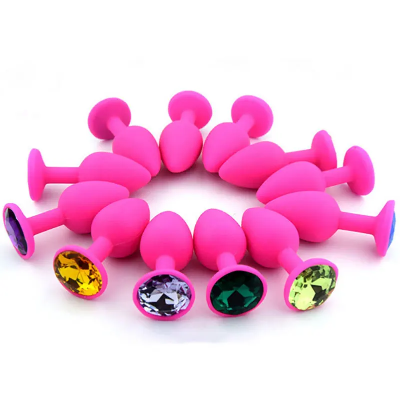 Анальная пробка унисекс силиконовая для стимуляции точки g секс игрушки подарок